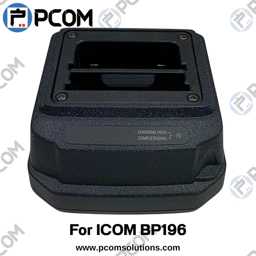 icom bp 196 walkie talkie charger tray - Best Walkie Talkies & Accessories in India | License-Free Radios | P. Com. Solutions icom bp 196 walkie talkie charger tray